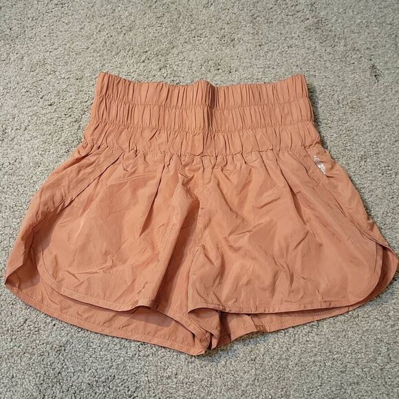 Free People FP Movement S The Way Home High Rise Shorts Brushed Apricot Shorts - Picture 1 of 6
